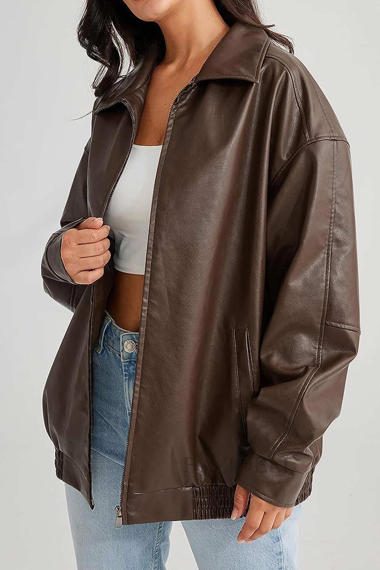 | Retro Solid PU Jacket