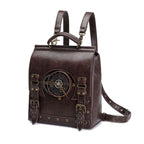 Retro Steampunk Vintage Industrial Gothic Medieval Leather Women Satchel Briefcase Bag