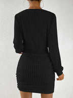 Ribbed Knit Mini Dress