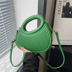 Ribbed Top-Handle Bag
