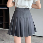 High Waist Knife Pleat Tennis A-Line Mini Skirt