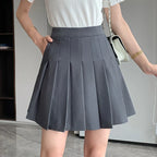 High Waist Knife Pleat Tennis A-Line Mini Skirt