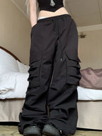 Streetwear Baggy Low Waist Y2K Rockmore Parachute Sweatpants