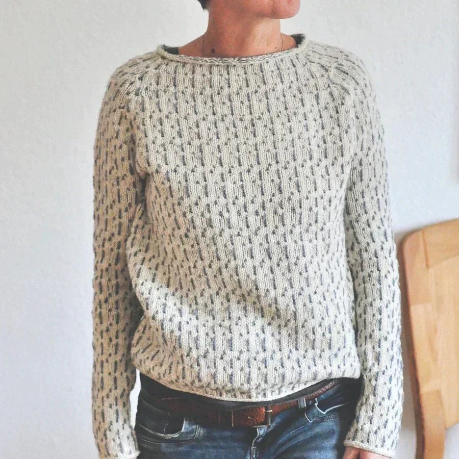 | Women’s Casual Knit Sweater, Boat Neck