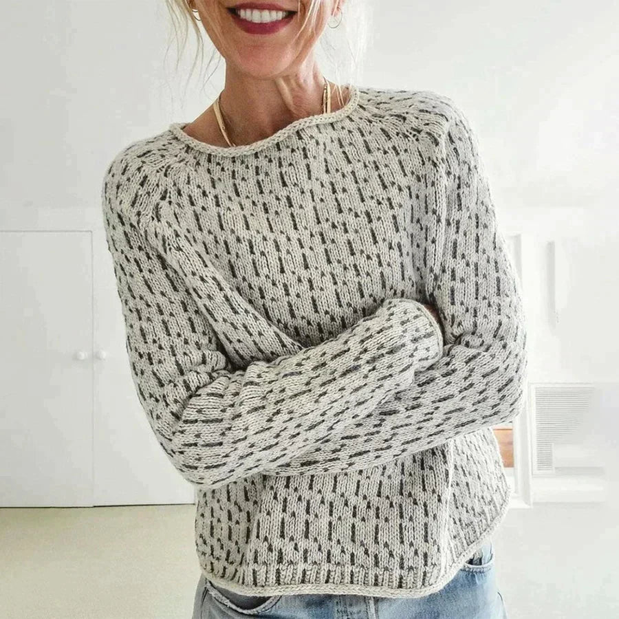 | Women’s Casual Knit Sweater, Boat Neck