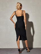 Rowen Embellished Bandage Midi Dress