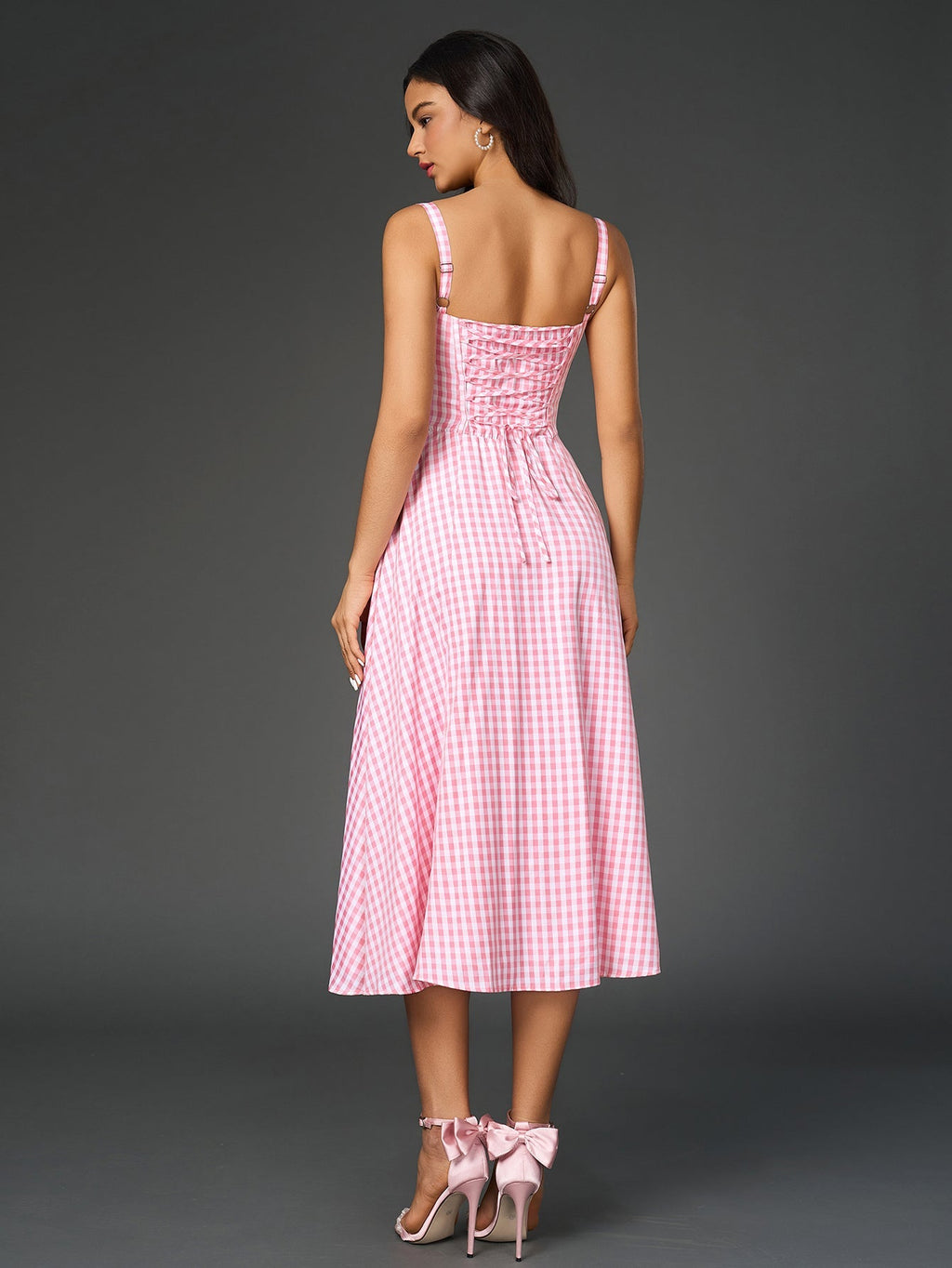 Ruched Bust Split Thigh Cami Dress