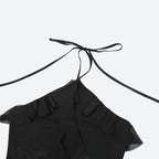 Ruffled Halter Neck Mini Dress