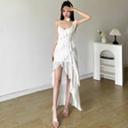 Ruffled Mullet Mini Dress