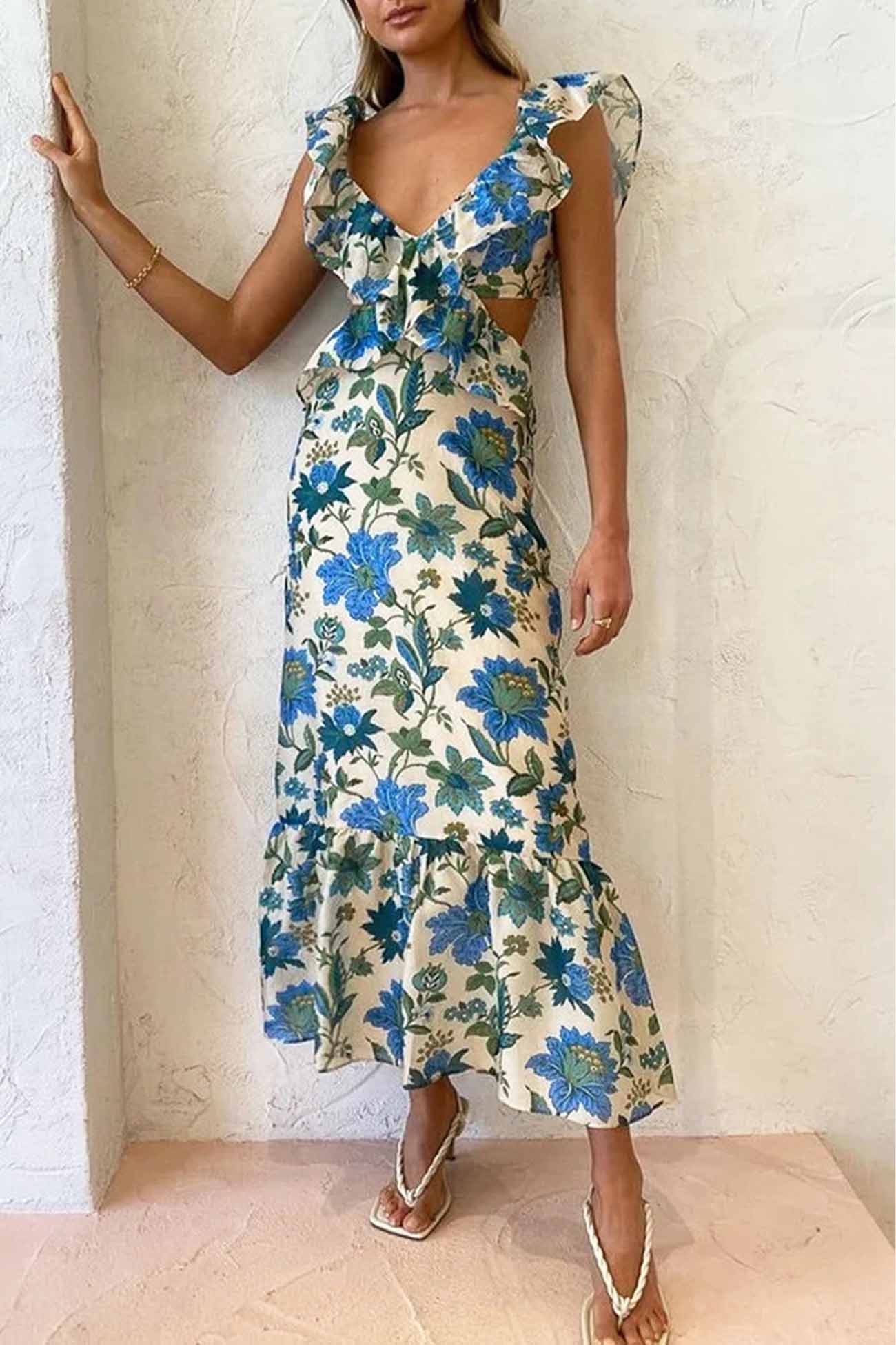 Ariella | Floral Ruffle Dress
