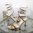 Rhinestone Fairy Open-toe High Heel Rome Sandals for Women