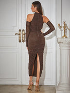 Trixie Sequin Maxi Dress with Gloves