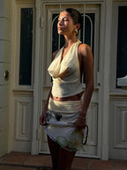 The Liza — Halter Top & Mini Skirt Set