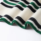 Vintage Stripe Basic Women's T-shirt Casual Long Sleeve Female All Match Polo Shirt Spring New Ladies Loose Tops High Street