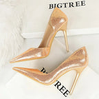 Sequin Cloth Women Pumps - Luxury High Heels for Fashionable Wedding Shoes
