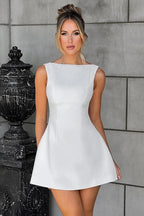 Backless Sleeveless High Waist Slim Mini Dress