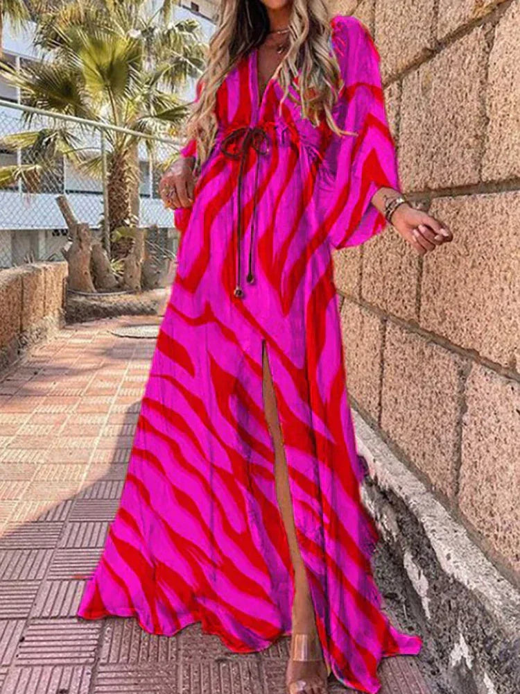 Enrica Elevated Printed Beach Dress Premium Wardrobe Essential