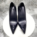 Black Patent Leather Women Pointy Toe High Heel Shoes