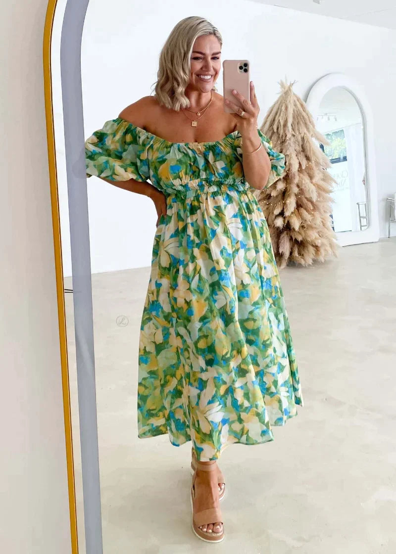Habiba Boutique Scoop Neck Maxi Dress Statement Occasion Edit
