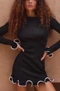 Slim Fit Long Sleeve Mini Dress