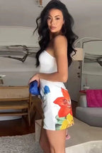 Strapless Sleeveless Slim Fit Mini Dress
