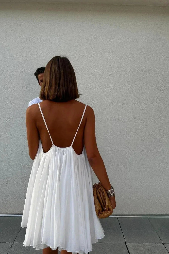 Sleeveless High Waist Mini Dress