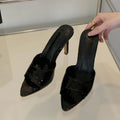 Pointed Toe Mules High Heels Women Slippers