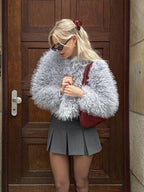 Faux Fur Jackets Women Casual Loose Warm Soft Cardigan Coats Female 2024 Winter Fashion Solid Long Sleeves Outwears Lady
