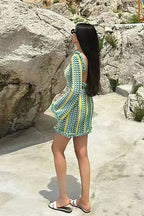 Slim Fit Mini Dress with Long Sleejson Back