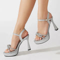 PVC Transparent Butterfly-knot Women Sandals