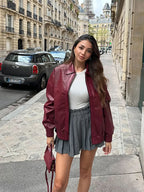 Paige - Women's Leather Long Sleeve Jacket