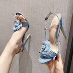 Sleek Slingback Buckle Strap Gladiator High Heels Sandals for Women