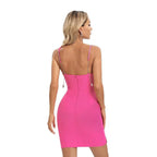 Cocktails On Arrival Crystal Bow Mini Dress