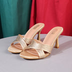 Luxury silk sandals for women with 8.5CM heels