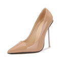 12cm Ultra High Metal Heel Women Pointy Toe Stilettos Shoes