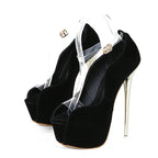 Peep Toe Stripper Pole Dance Super High Heels for Elegant Women