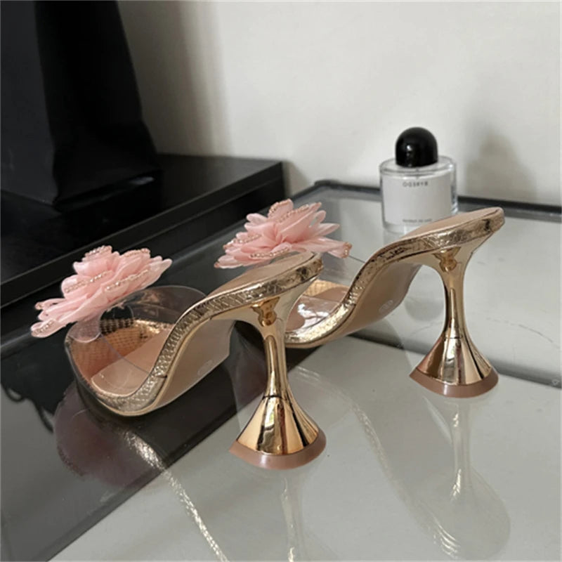 Transparent Women's High Heel Sandals for Wedding Party