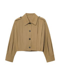 Lapel Single Breasted Loose Windbreaker Women Solid Oversized Jackets 2025 New Fashion Casual Autumn Chic High Street Outerwear