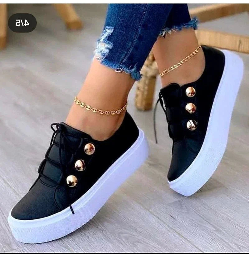 | Orthopedic Round Toe Platform Sneakers