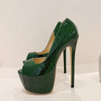 Elegant Pole Dancing Sandals with Sexy Extreme Peep Toe and Thin High Heels