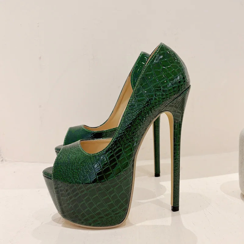 Elegant Pole Dancing Sandals with Sexy Extreme Peep Toe and Thin High Heels