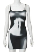 Tie Dye Sleeveless Mini Dress