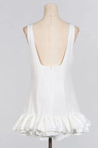 Sleeveless Backless Mini Dress