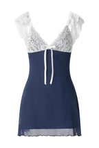 Sleeveless Lace Spaghetti Strap Mini Dress