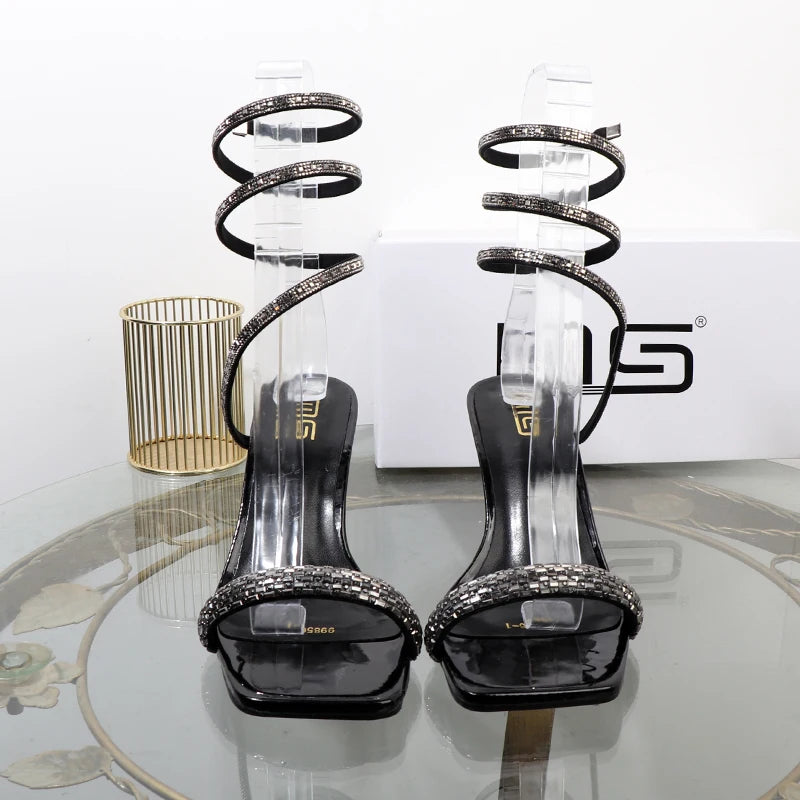 Rhinestone Fairy Open-toe High Heel Rome Sandals for Women