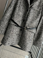 Autumn/Winter New women's ZW series with belt tweed loose version of waist waist suit jacket 3736247