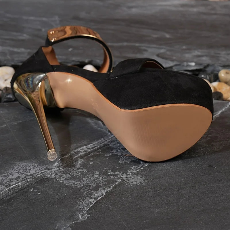 Ankle Strap Sandals with Sexy Platform Thin Heels for Summer Parties and Clubs