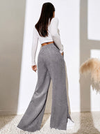 DressBetty - Casual Corduroy Wide Leg Pants