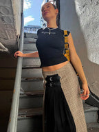 Y2K Letter Print Crop Top