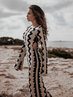 Ximena Premium Long Sleeve Knitted Maxi Dress Wardrobe Essential
